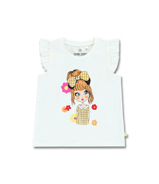 Lemon Beret Tshirt wit flower girl