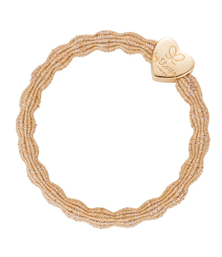 By Eloise Haar armband Metallic Gold heart gold