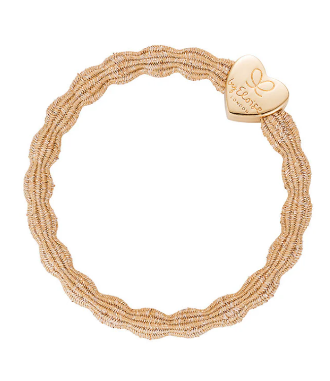 By Eloise Haar armband Metallic Gold heart gold