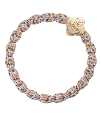 By Eloise Haar armband Metallic Gold heart multicolor beach