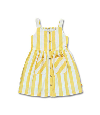 Lemon Beret Jurk geel stripes