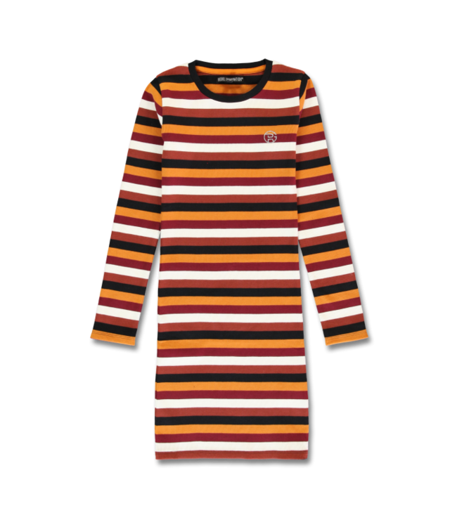 Herfstkleurig jurk stretch teens