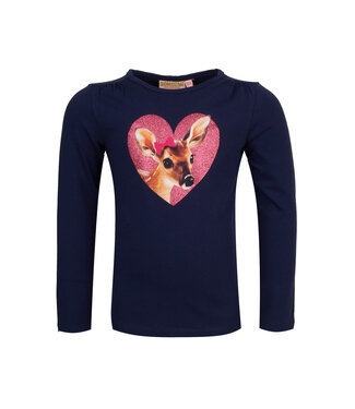 Someone Longsleeve navy Forest Heart