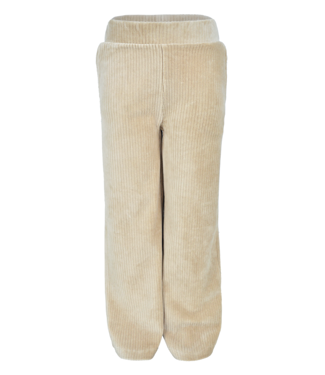 Someone Wide leg broek velours beige