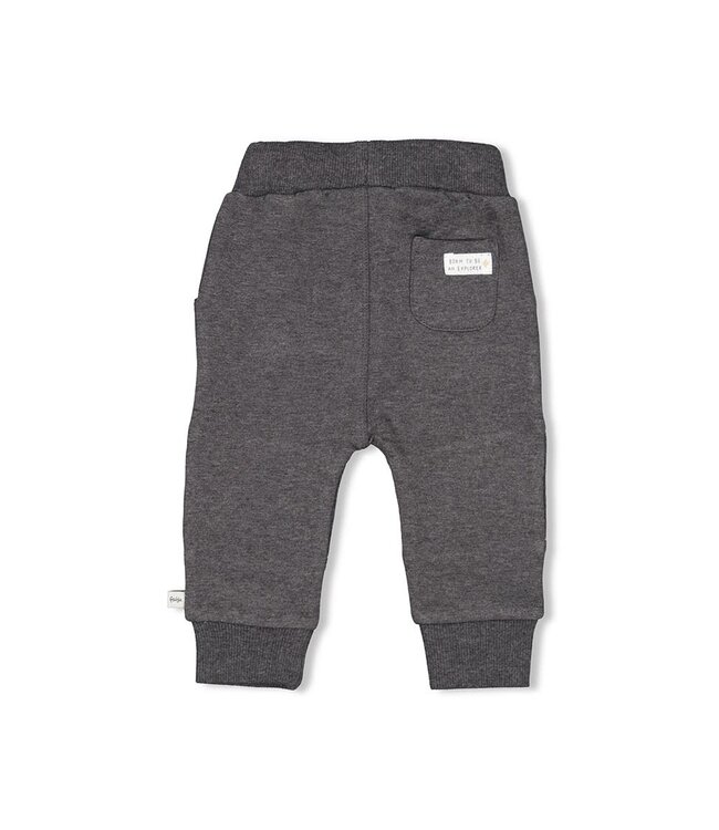 Feetje Broek Antraciet melange Camp wilderness