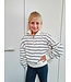 Lemon Beret Sweater girls stripes wit blauw teens