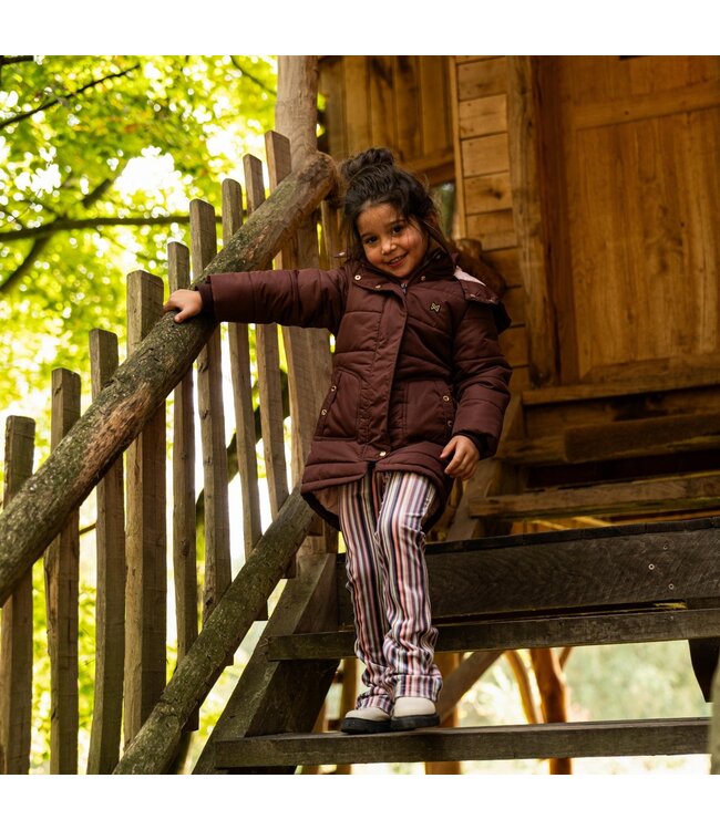 Koko Noko Donsjas parka Bordeaux bruin