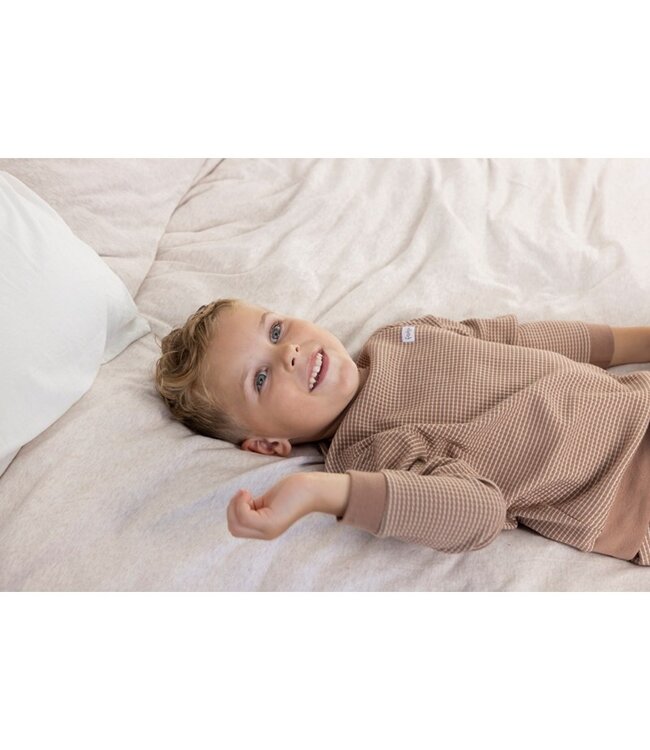 Feetje Wafelpyjama bruin