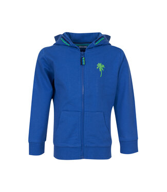 Someone Sweater kobalt blauw Cross palmboom met rits