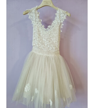Linea Raffaelli Communiejurk ecru Stella maat 128