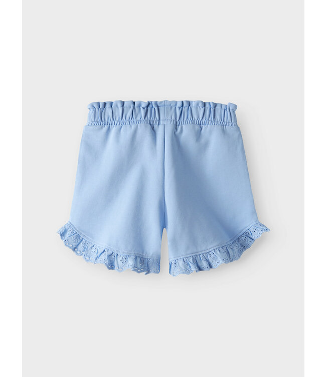 name it Sweat shorts lichtblauw met strik