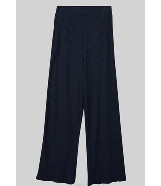s.Oliver Broek wide leg donkerblauw rib