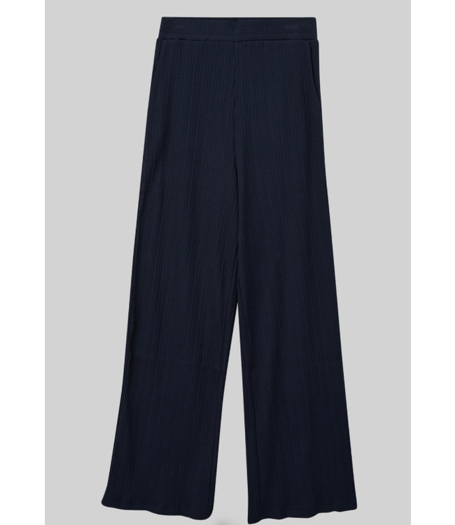 s.Oliver Broek wide leg donkerblauw rib
