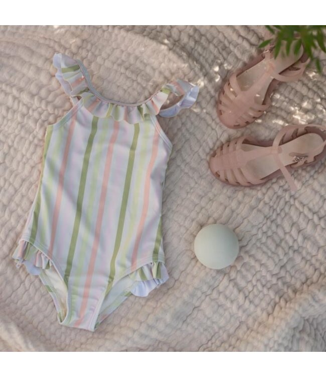 Dirkje Badpak pastel stripes