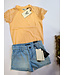 No Way Monday T-Shirt peach met kant