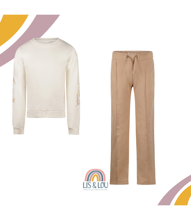 No Way Monday Wide leg katoen beige NWM