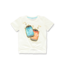 Lemon Beret Tshirt met knoop Lemonade ecru
