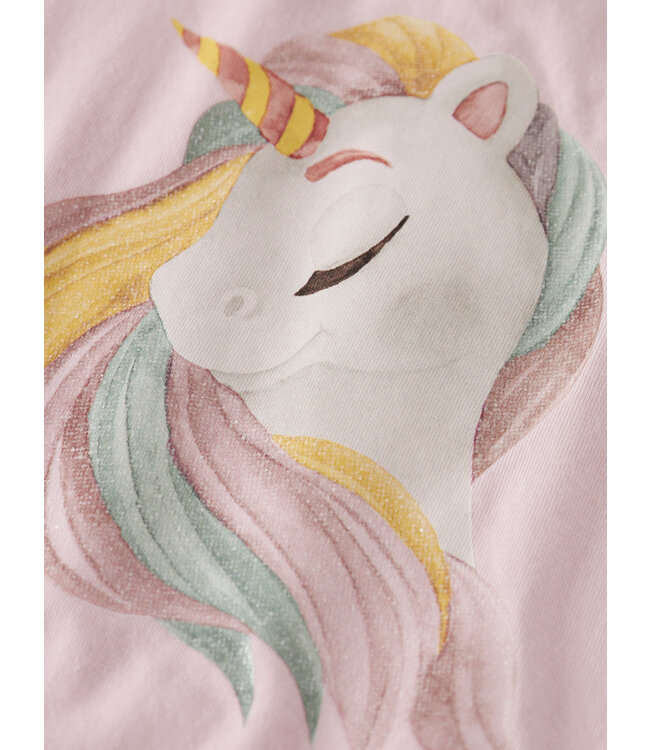 name it T-Shirt roze unicorn
