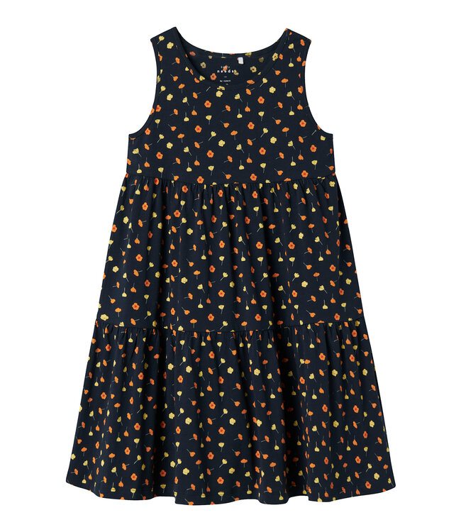 name it Jurk Donkerblauw flowers