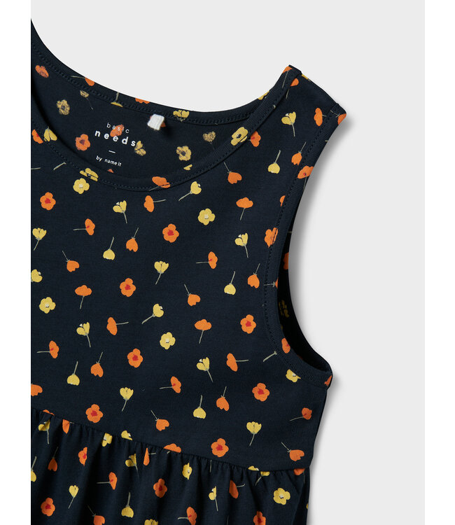 name it Jurk Donkerblauw flowers