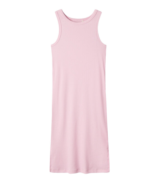 name it Jurk rib midi lichtroze