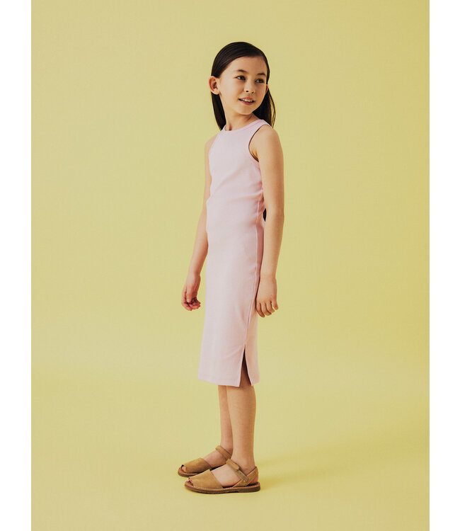 name it Jurk rib midi lichtroze