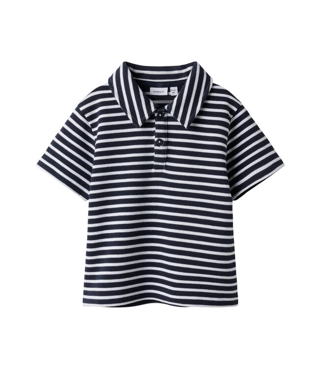 name it Polo blauw gestreept Daniel