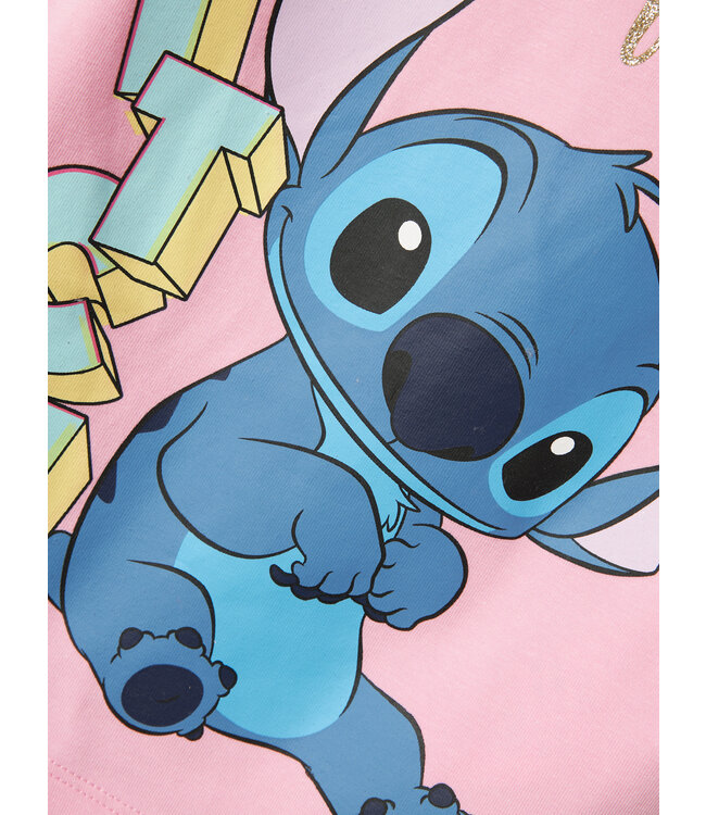 name it T-Shirt roze Stitch