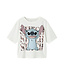 name it T-Shirt Wit Pink Leopard stitch