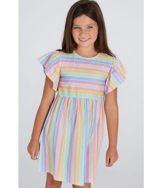 Jurk multi color gestreept Charlie