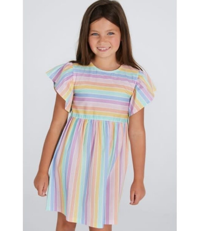 Jurk multi color gestreept Charlie