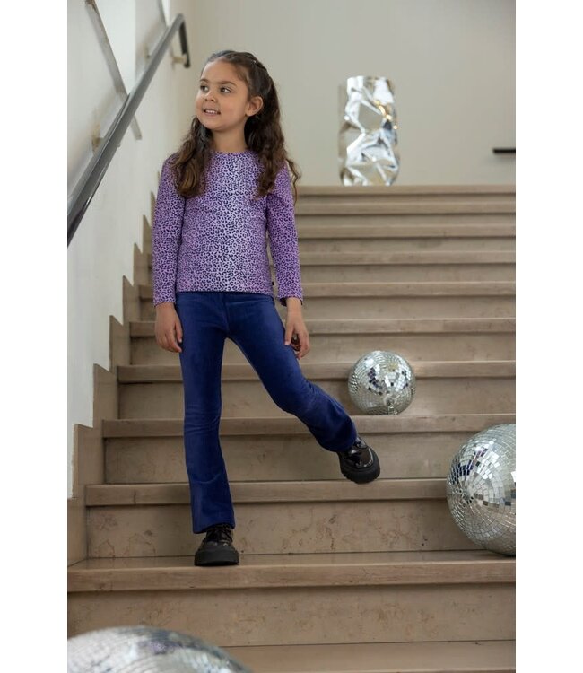 Jubel Flared Broek rib Blauw Wild Soul