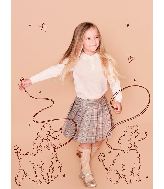 Someone Pull donker ecru met kraagje Bonjour