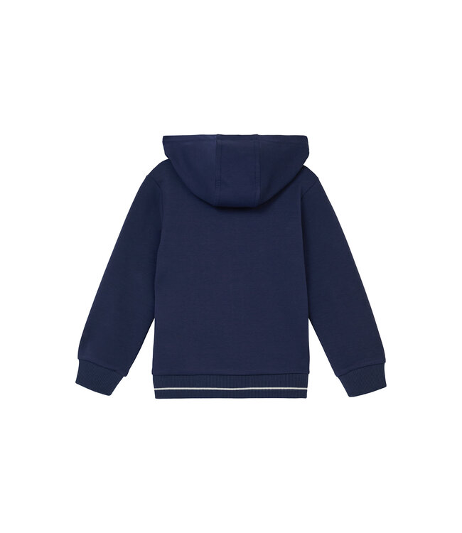 s.Oliver Sweater Tiger met rits en kap blauw