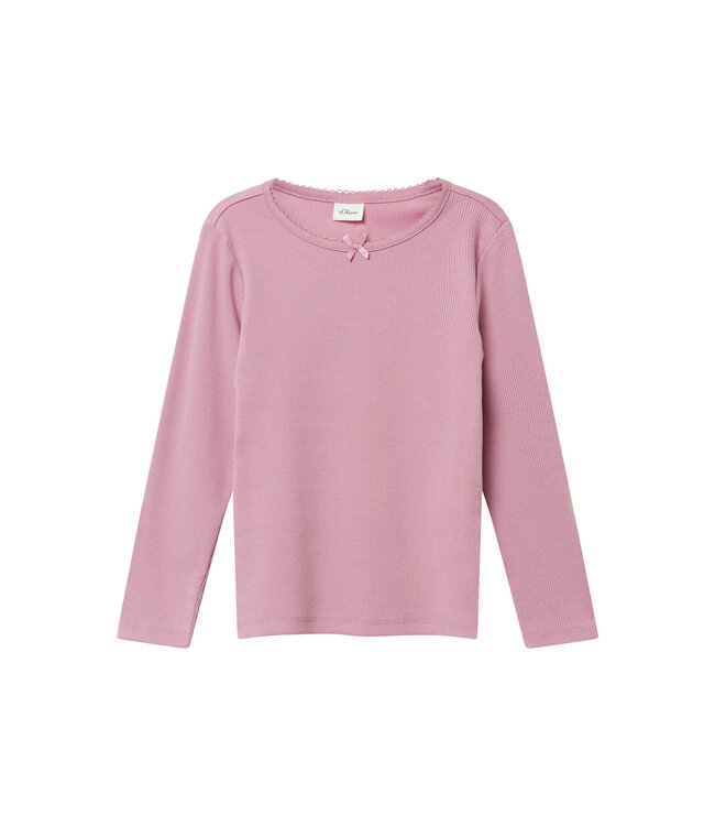 s.Oliver Longsleeve rib oudroze