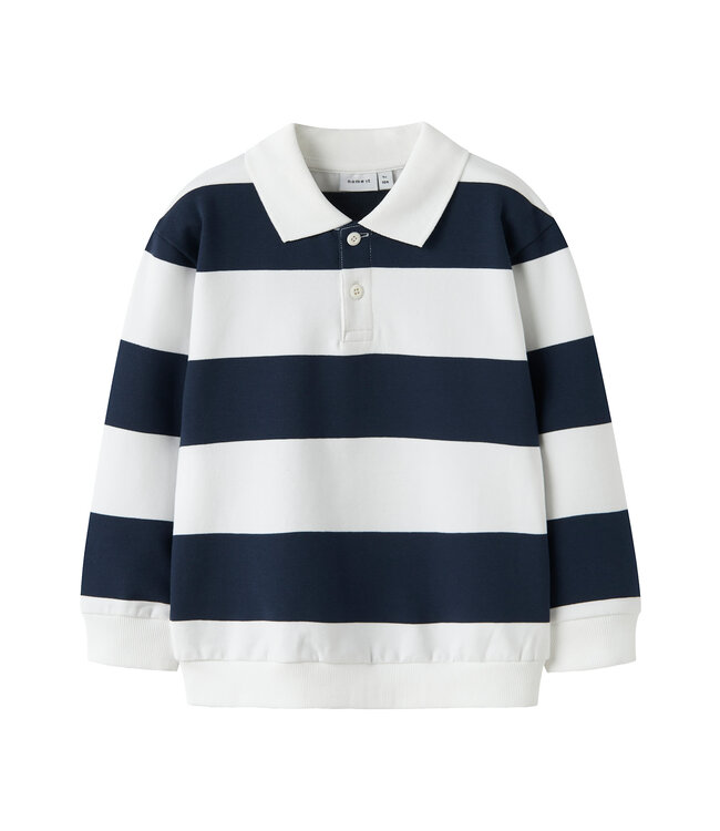 name it Sweater polo gestreept
