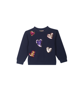 Someone Sweater Giselle blauw hearts