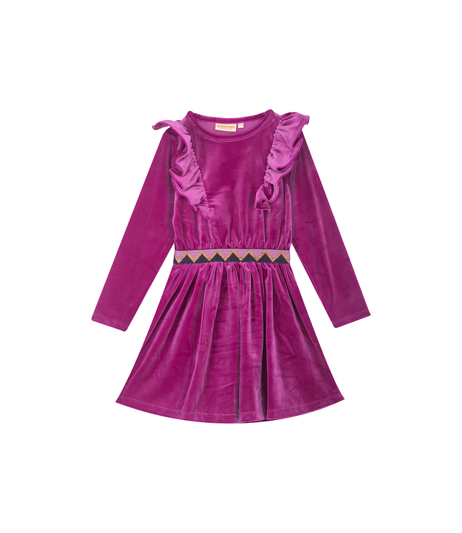 Someone Velour jurk purple Giselle