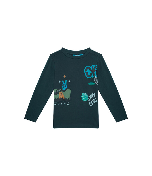 Someone Longsleeve donkergroen Bowery stay epic