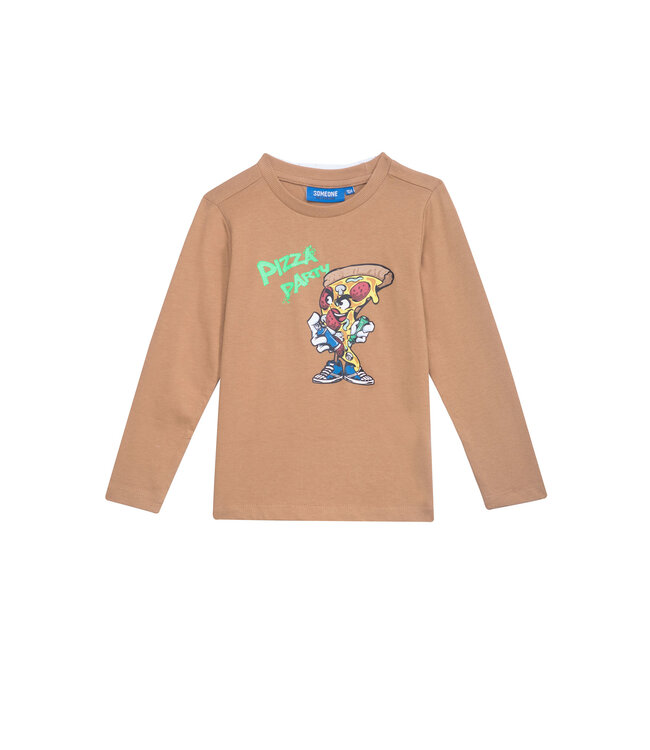 Someone Longsleeve Brunch beige pizza party