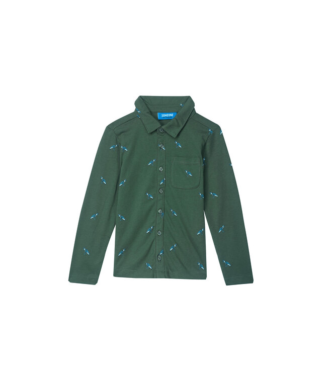 Someone Hemd donkergroen Dinoso
