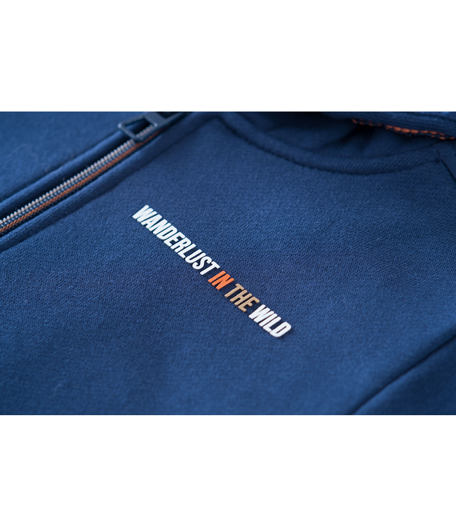 Someone Sweater met rits Willem blauw