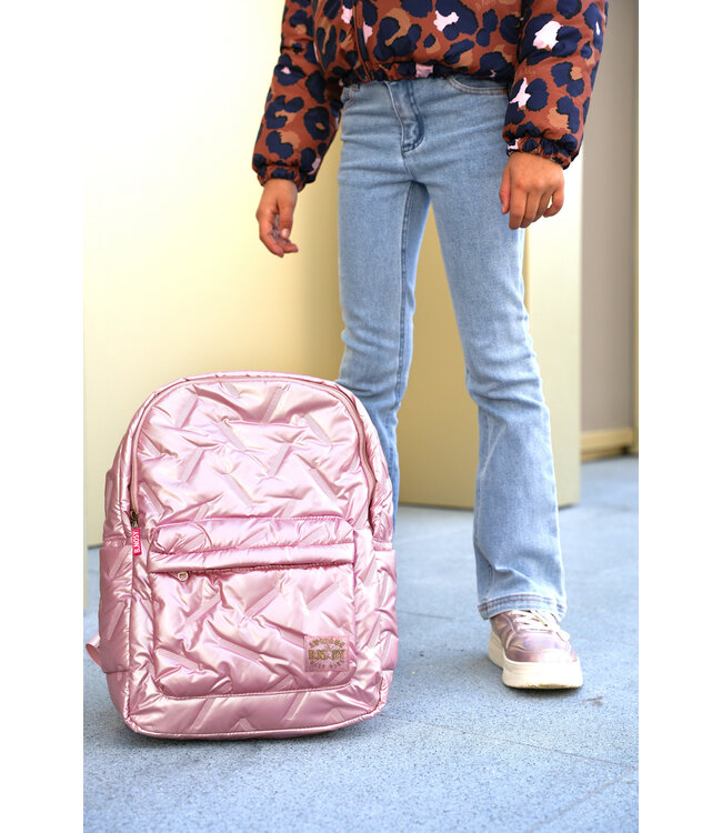 Rugzak metallic roze