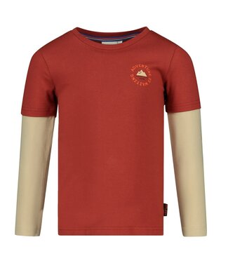 Sturdy Longsleeve ecru roestbruin Chasing trails