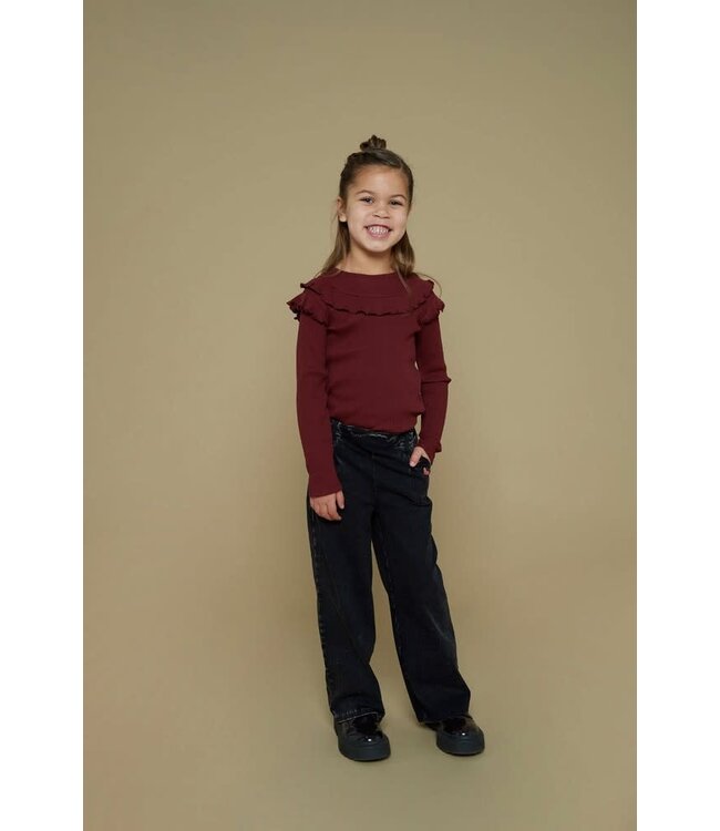 Jubel Longsleeve bordeaux queen of hearts