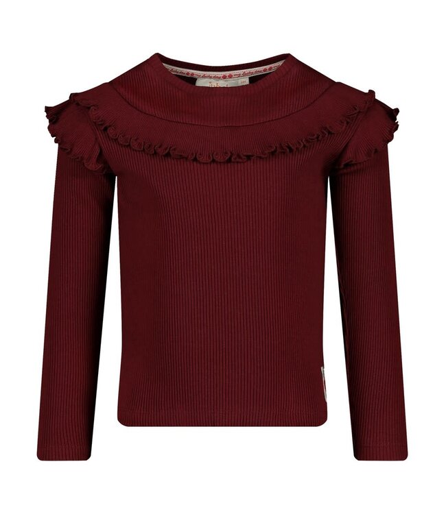Jubel Longsleeve bordeaux queen of hearts