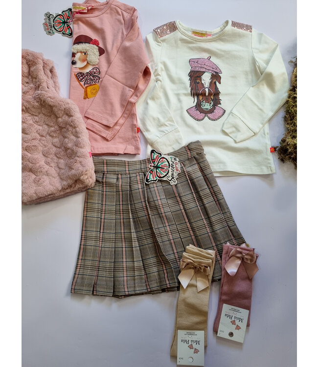 Someone Longsleeve paard Bonjour ecru