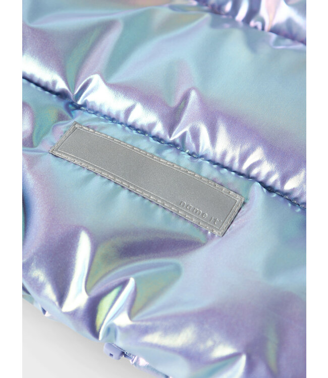 name it Puffer jas metalic shiny