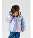name it Puffer jas metalic shiny