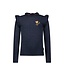 B-Nosy Longsleeve glitter Tonya donkerblauw